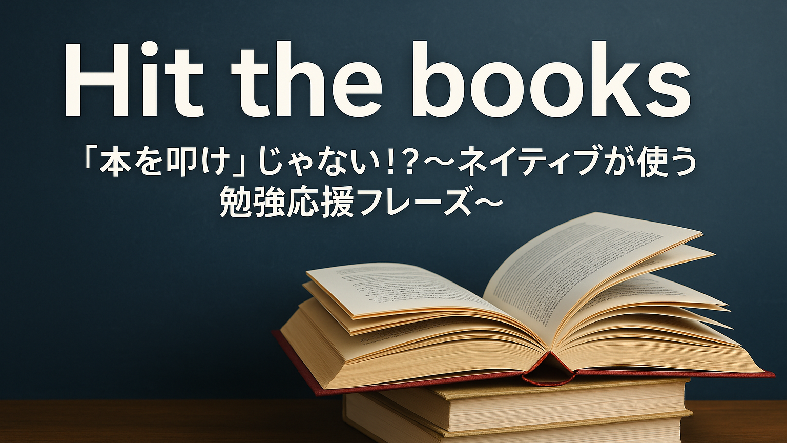 Hit the booksの意味とは?ネイティブが使う勉強スタート英語